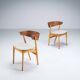 Set of four Helge Sibast No. 7 dining chairs