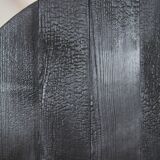 Paravent en bois brûlé pièce unique