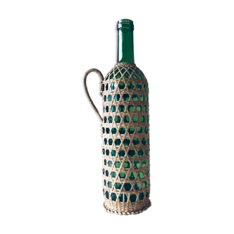 Decorative bottle with wicker