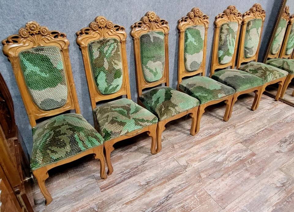Series of Art Nouveau chairs