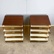 2 tables de chevet / petites commodes de style Campagne, années 1970