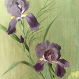 Oil on canvas iris