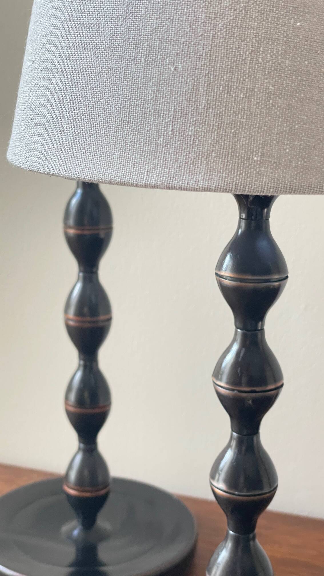 Paire lampes bobines ikea vintage