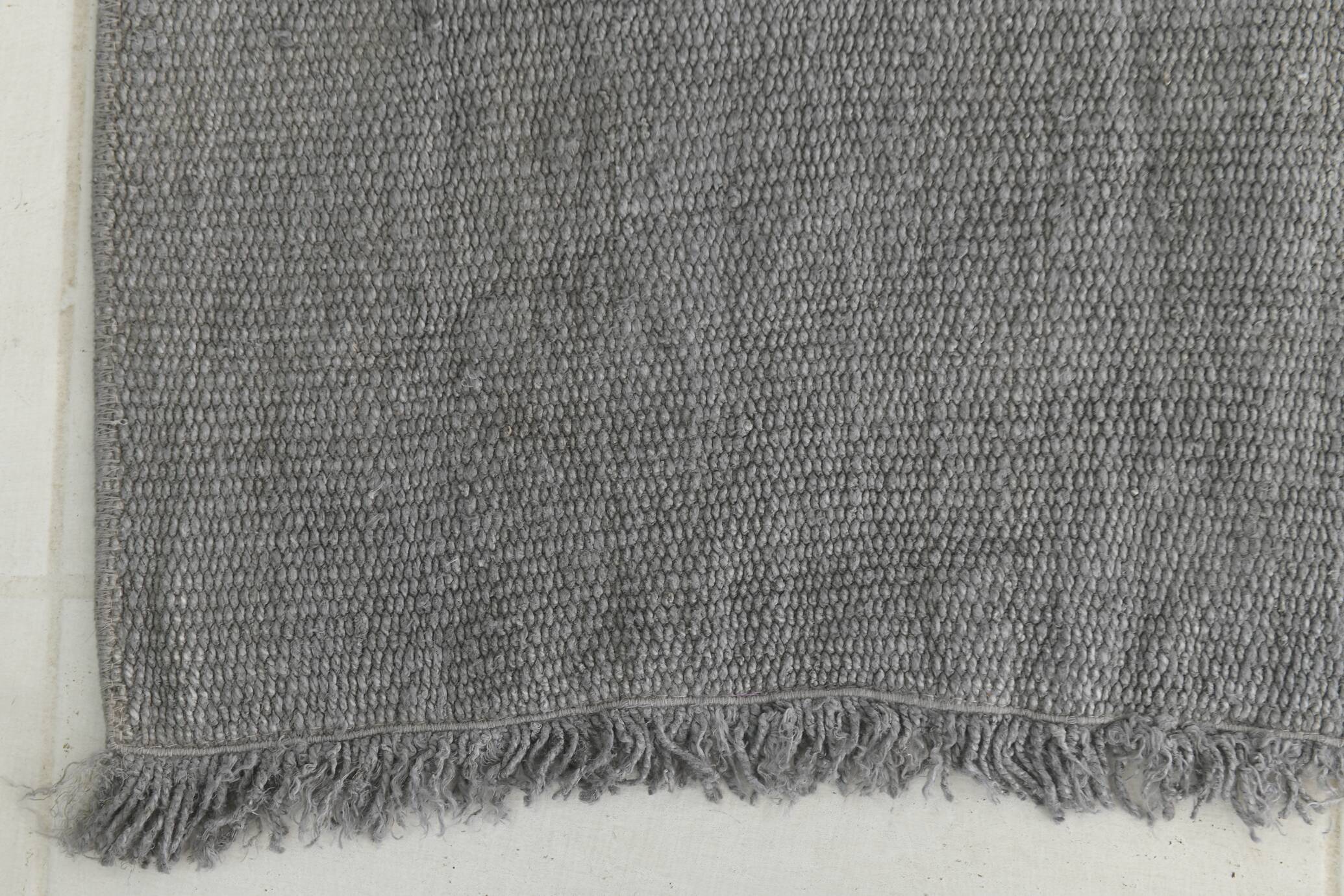 Light Gray Handmade Vintage Kilim Runner Rug, 62x192 Cm