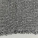 Light Gray Handmade Vintage Kilim Runner Rug, 62x192 Cm