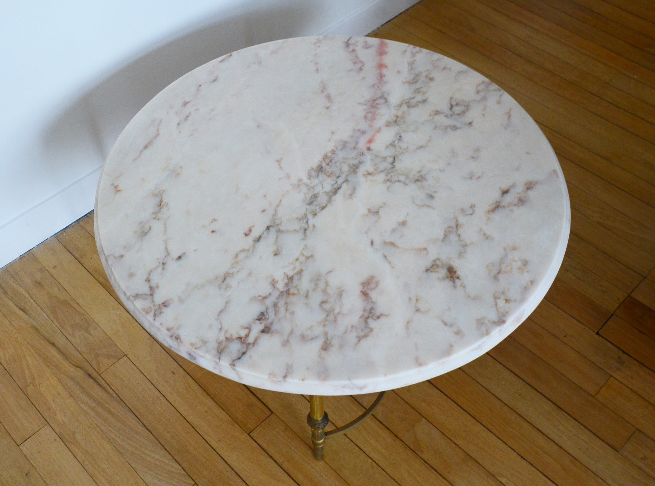 60s marble marble round coffee table