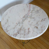 60s marble marble round coffee table