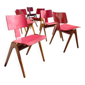 6 Hillestak chairs by Robin Day for Hille - 1950