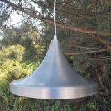 Suspension space age vintage en aluminium brossé