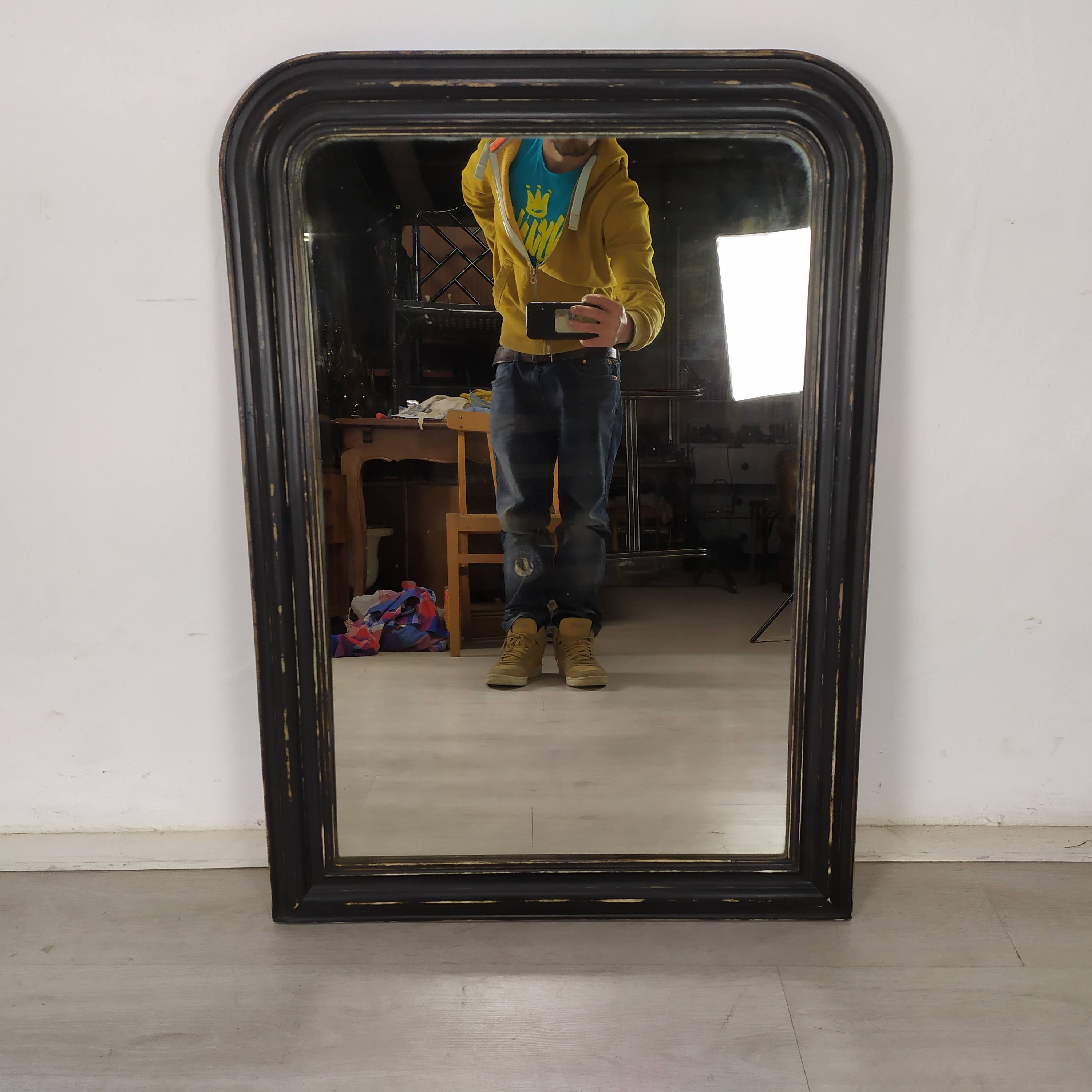 Black Louis Philippe mirror 68x95cm
