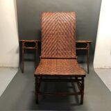 Old rattan armchair