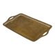 Vintage Oriental Brass Tray with Floral Decoration, 50 cm