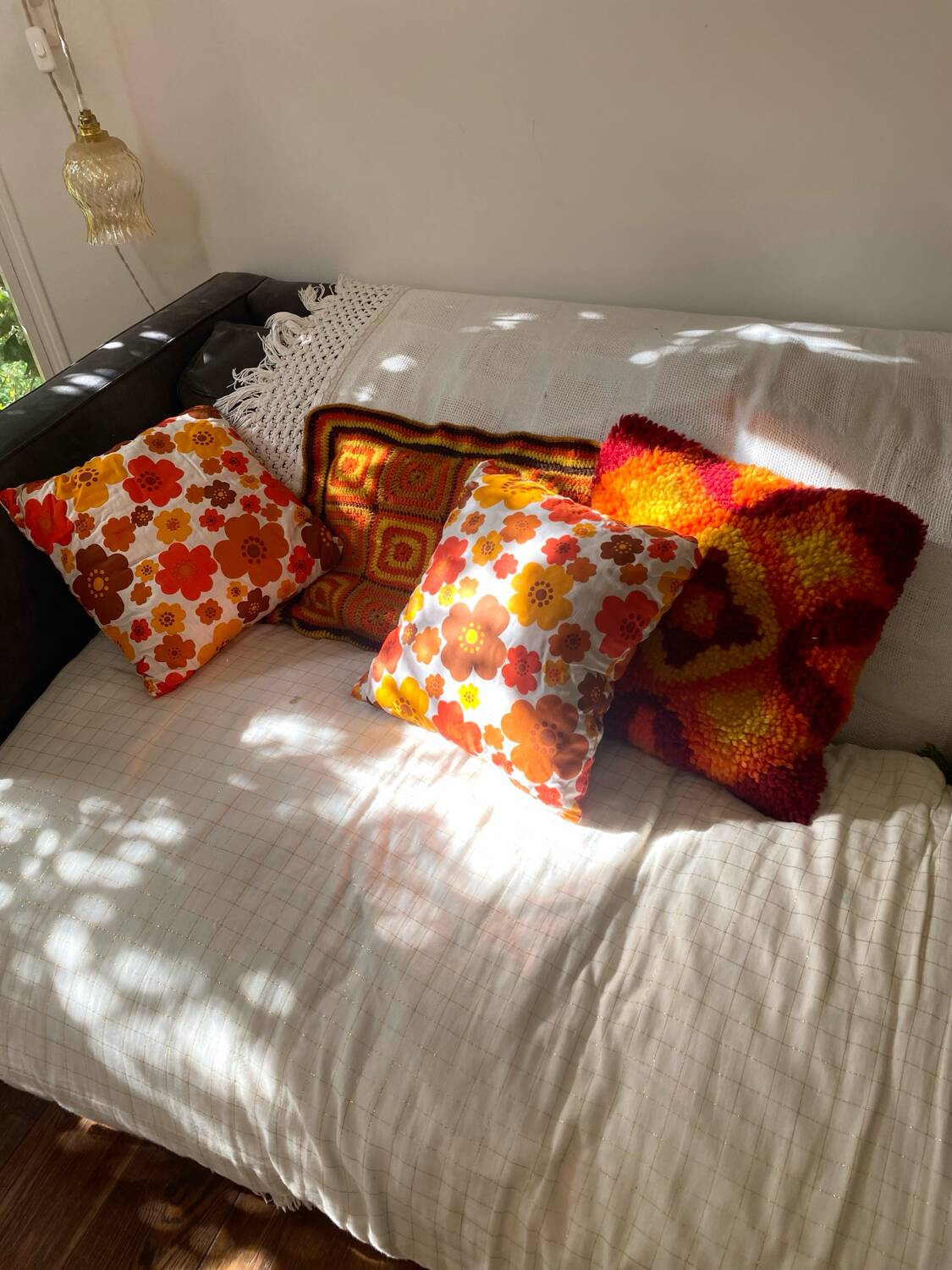 Coussin 70 au crochet Granny Square