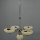 Art Deco Chrome and Glass Chandelier, 1930s