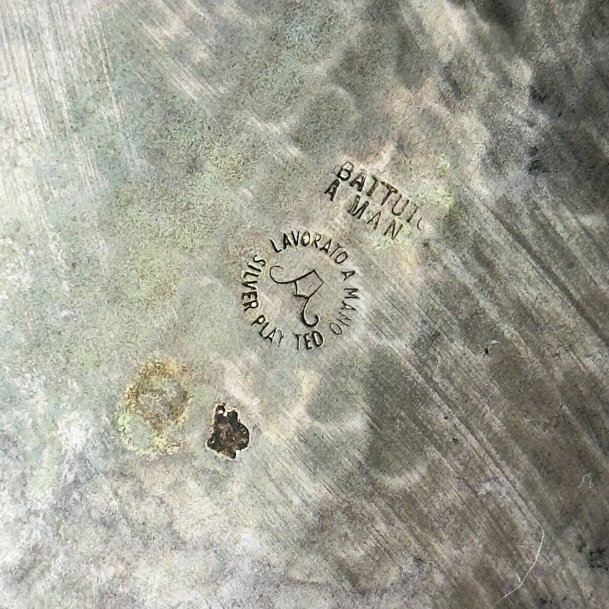 Vintage silver-plated bread basket, Italy, 1950s