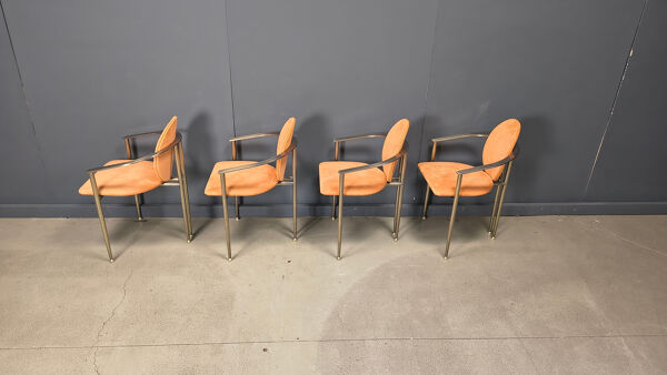 Chaises de salle à manger vintage par Belgochrom, ensemble de 4 - années 1980