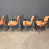 Vintage dining chairs by Belgochrom, set of 4 - 1980s