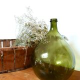 15-litre green demijohn