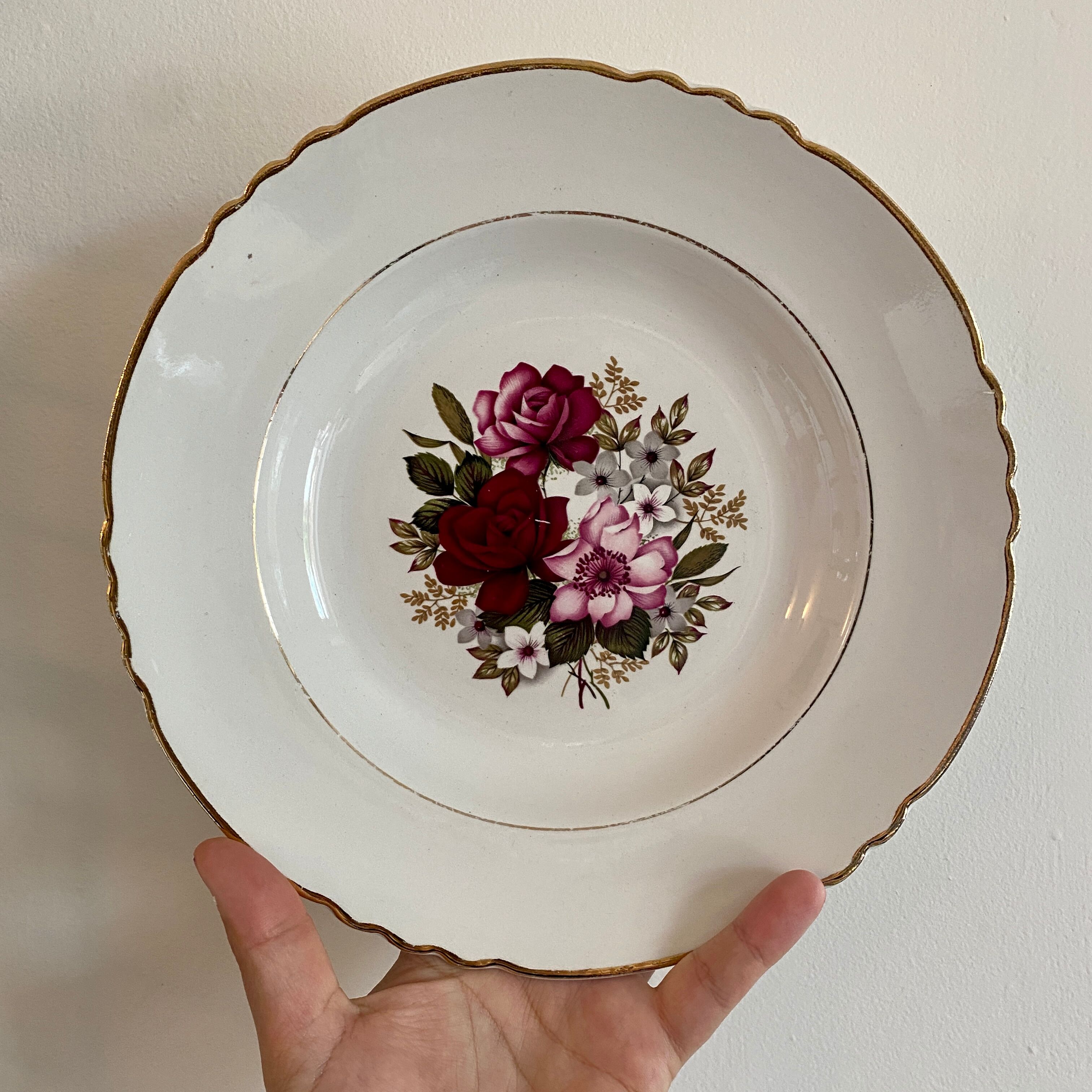 Set of 6 plates hollow vintage Moulin des Loups