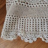 Antique handmade crochet tablecloth