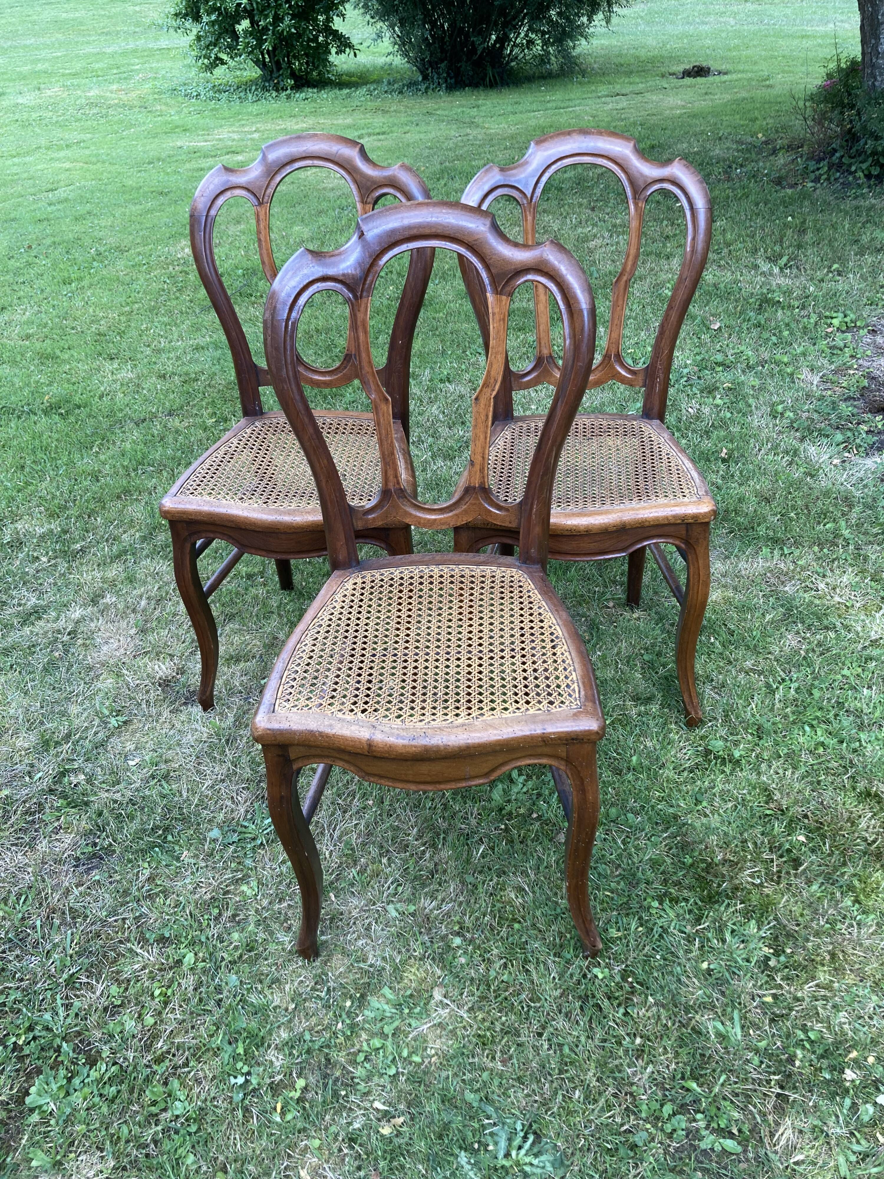 6 louis philippe cannate chairs