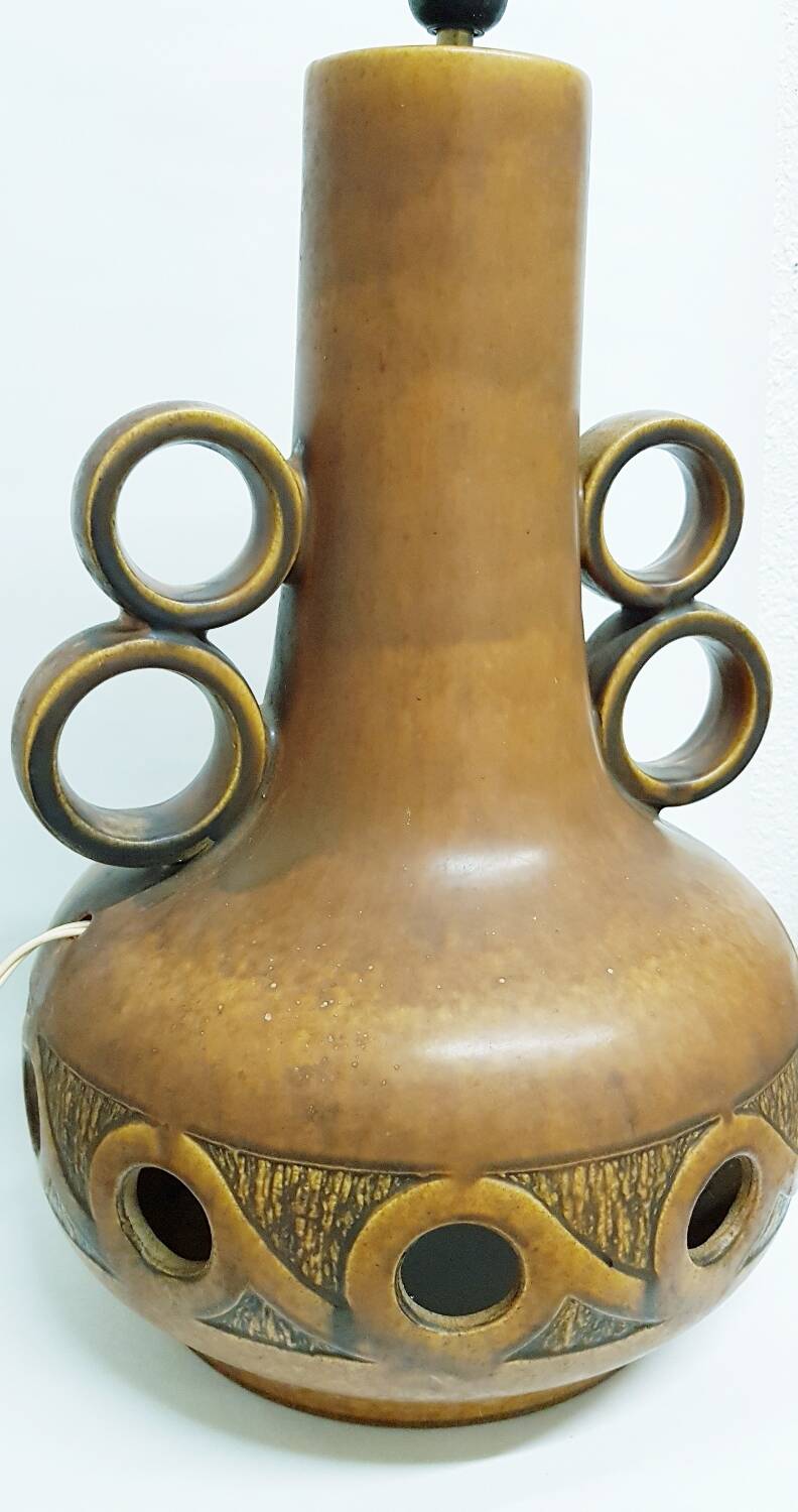 Grande lampe en céramique Scheurich Allemagne de l'Ouest
