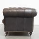 Cowhide Leather 3-Seater Chesterfield Sofa