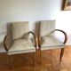 Pair of vintage bridge armchairs