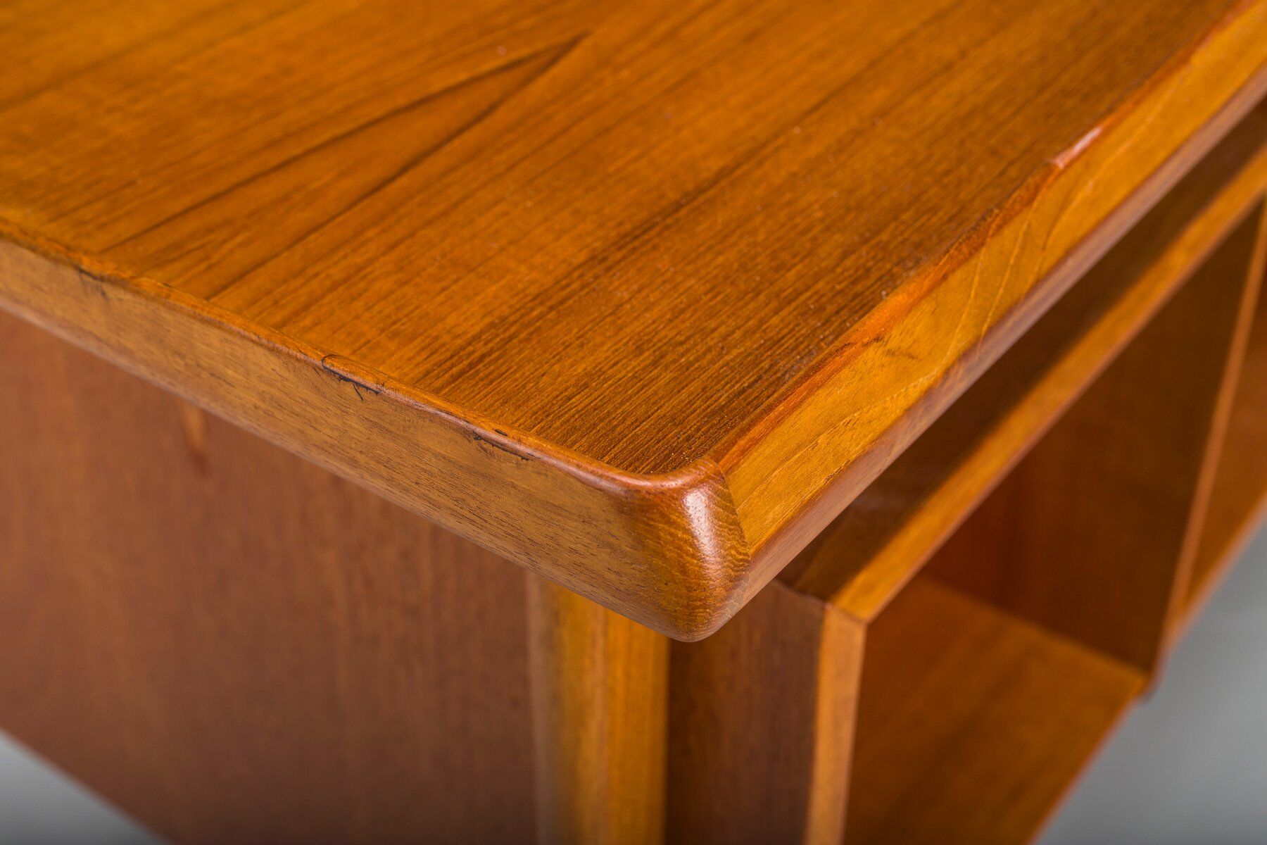Danish teak desk by Peter Lovig Nielsen for Hedensted Mobelfabrik, 1974