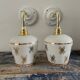 Pair of vintage white opaline sconces