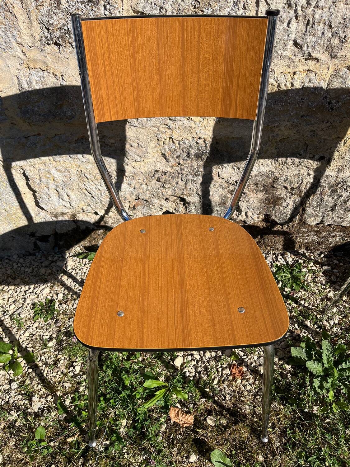 Lot de 4 chaises Formica pieds compas