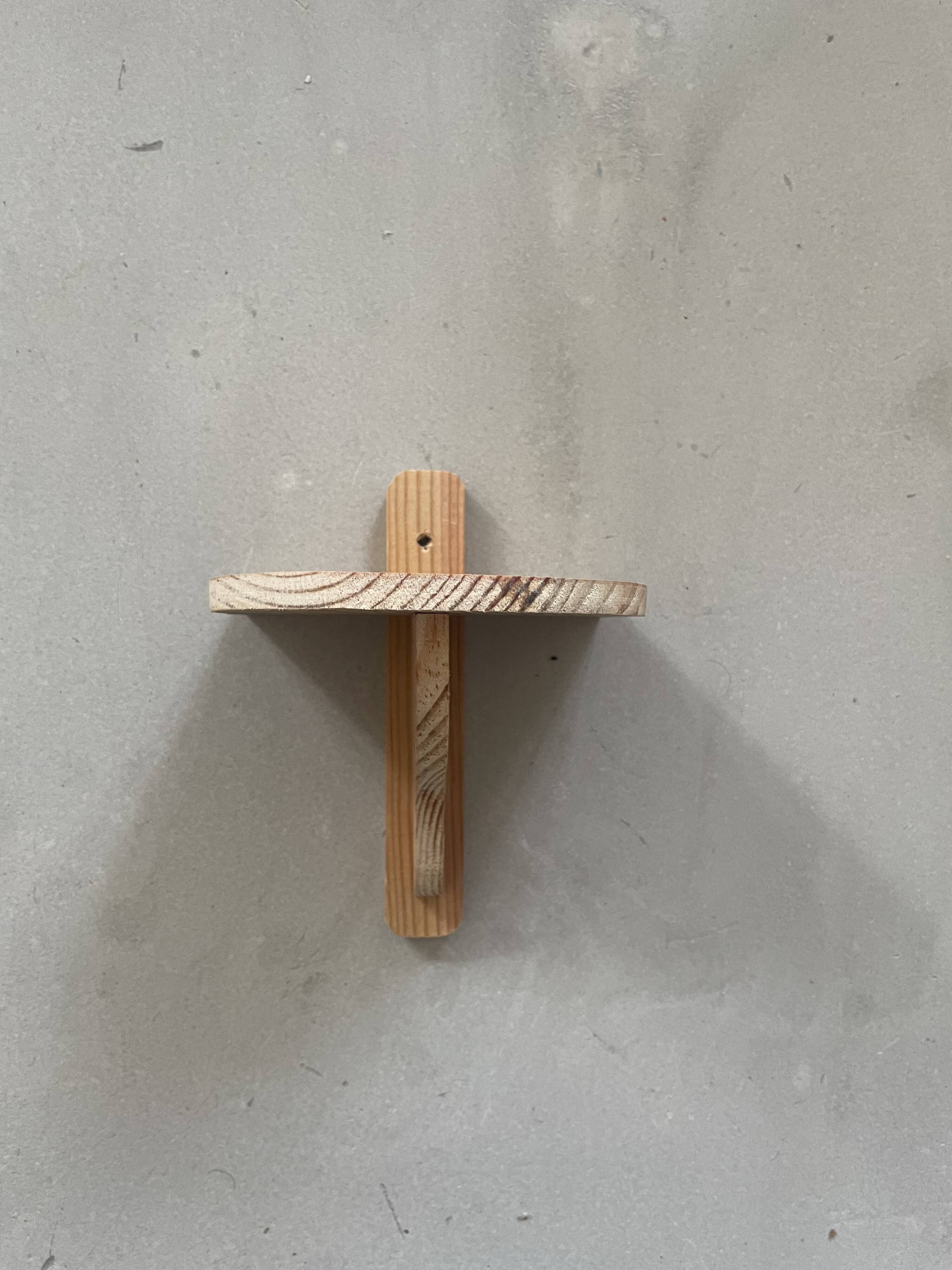 Small wooden wall shelf