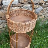 Vintage wicker aperitif basket