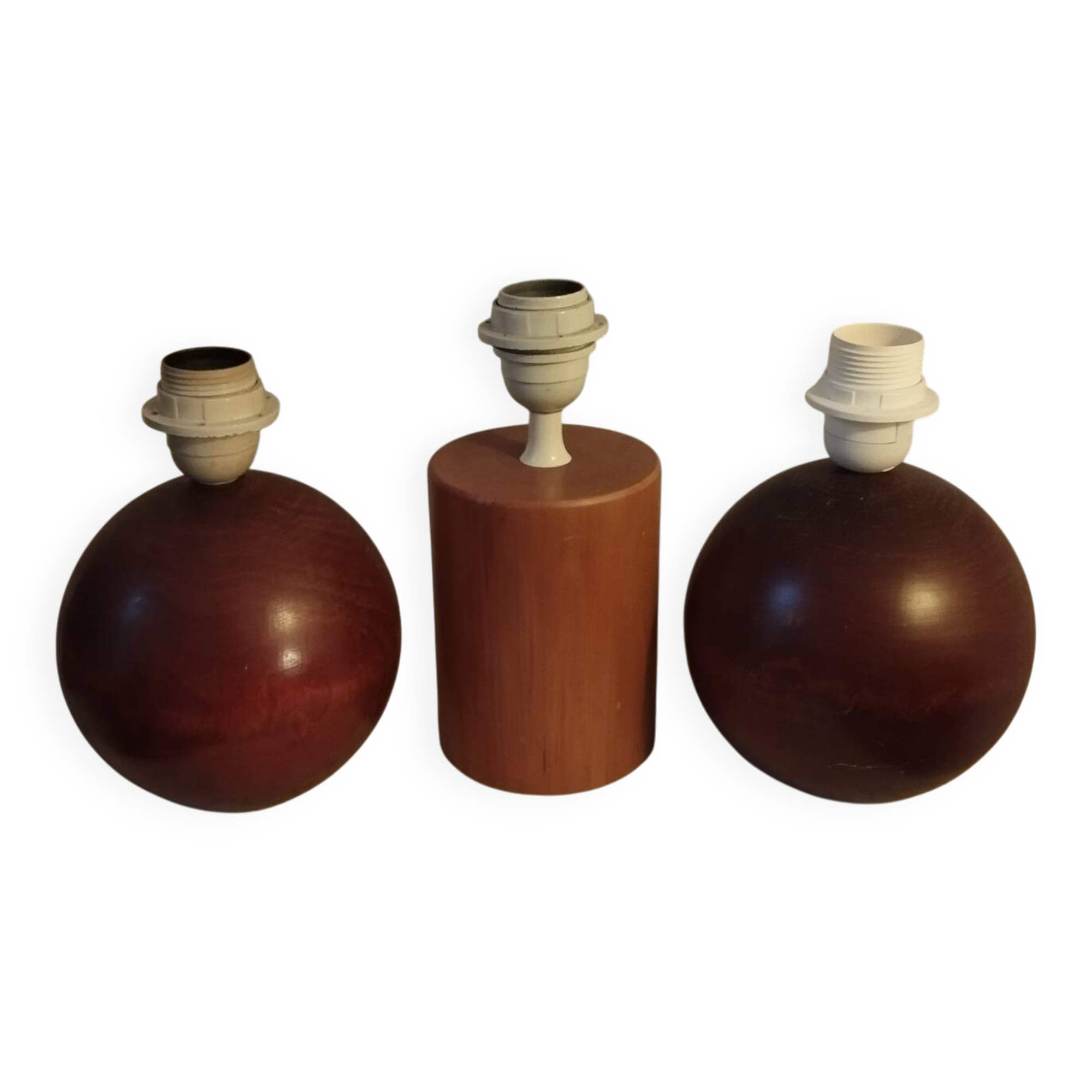 3 wooden lamp bases IMT Italy