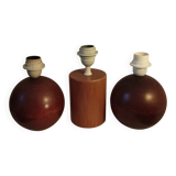 3 wooden lamp bases IMT Italy