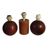 3 wooden lamp bases IMT Italy