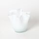 small handkerchief vase in white opaline