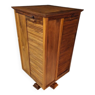 Walnut Four Curtain Revolving Bookcase