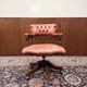 Classic English Chesterfield Desk Chair Salmon Colored