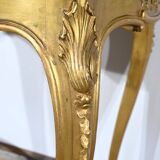 Table de milieu en bois doré, style Louis XV – fin XIXème