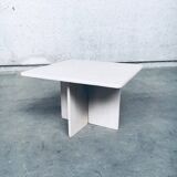 Vintage Italian Postmodern Square Granite Stone Side Table, 1970s