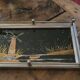 30s painted glass tray