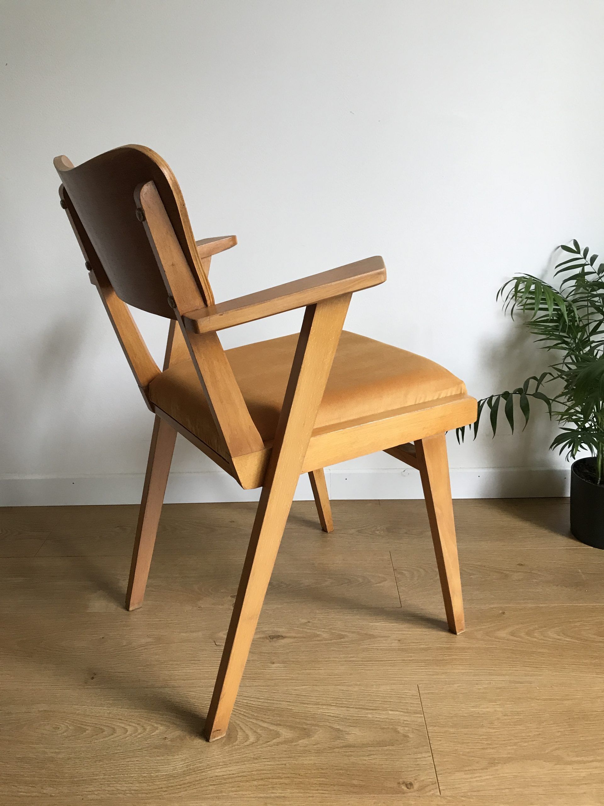 Bridge velvet curry armchair and compass feet