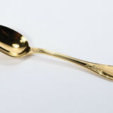 12 spoons of silver metal mocha vermeil model MARLY of Christofle
