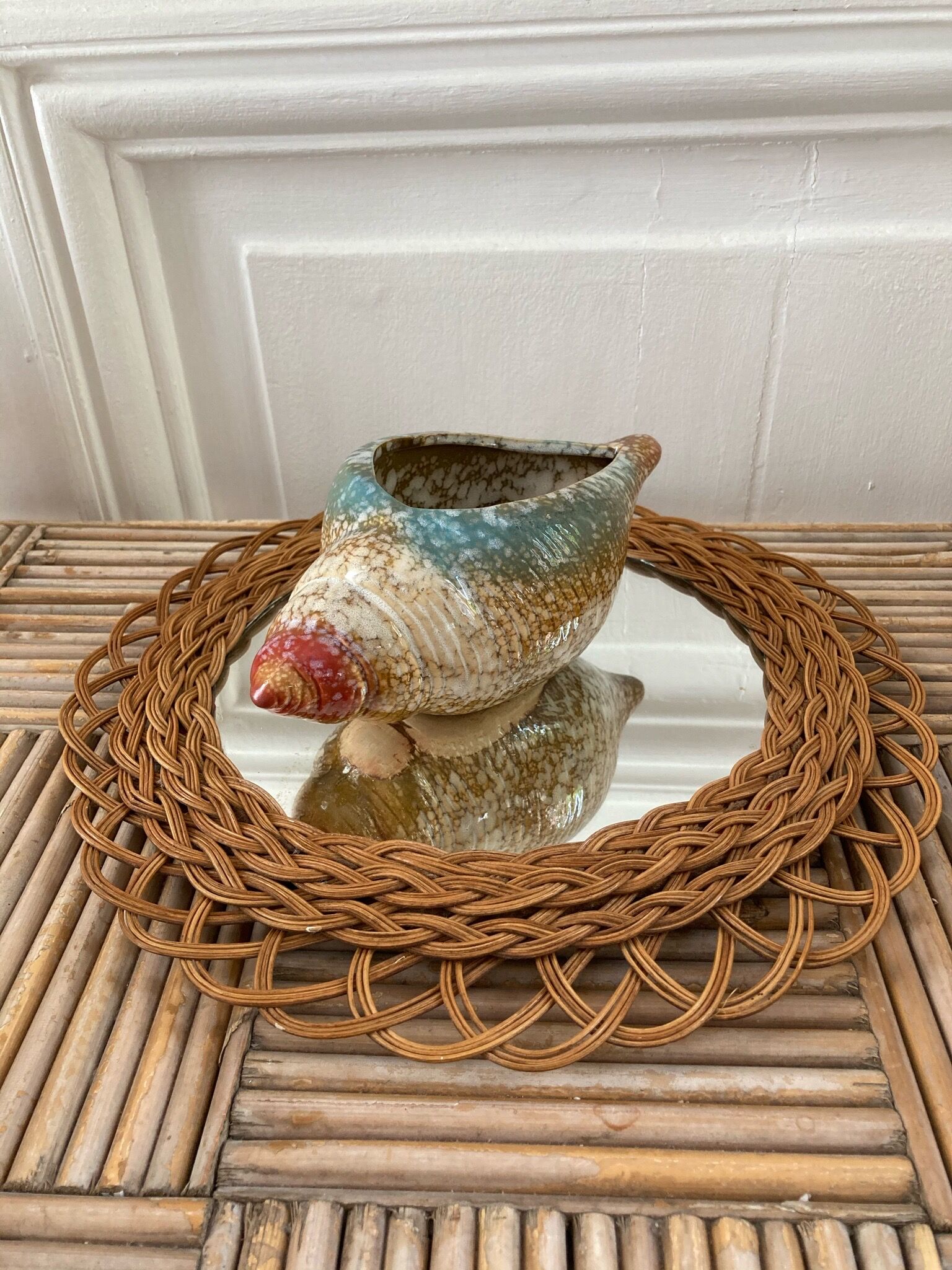 Vintage seashell ceramic