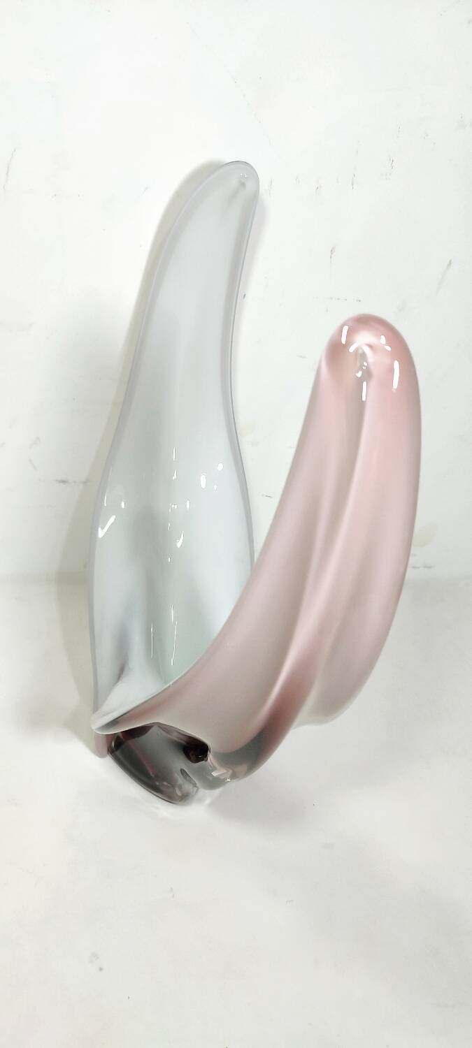 Centro de mesa de cristal de Murano. Italia, 1980s.