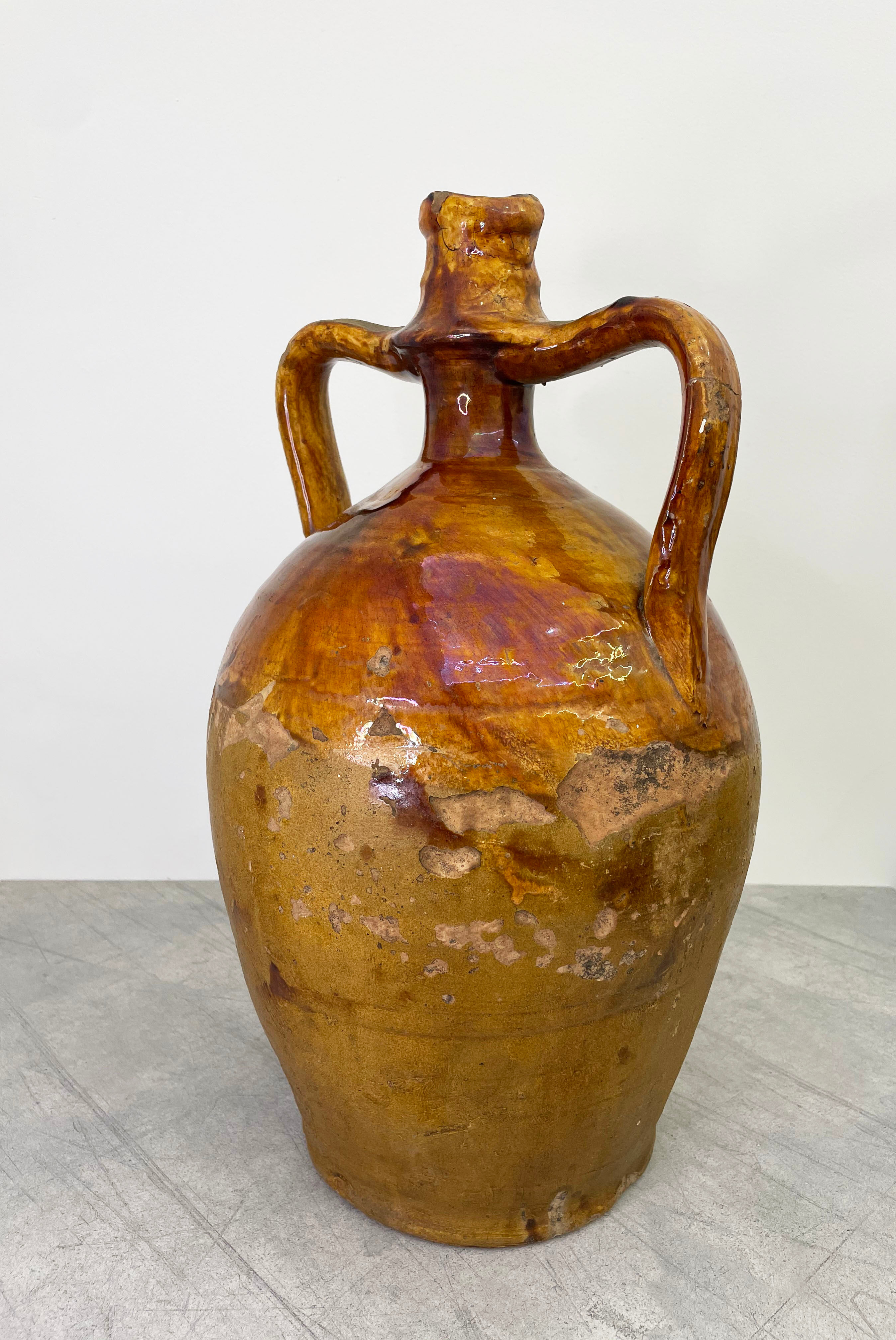 XL Antique Iridescent Glaze Amphora