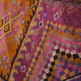 Vintage Turkish Oushak Rug Handwoven 127x370 cm