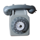 Grey, dialed, 80s Vintage phone