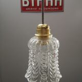 Antique vintage suspension in chiseled glass spirit TBE